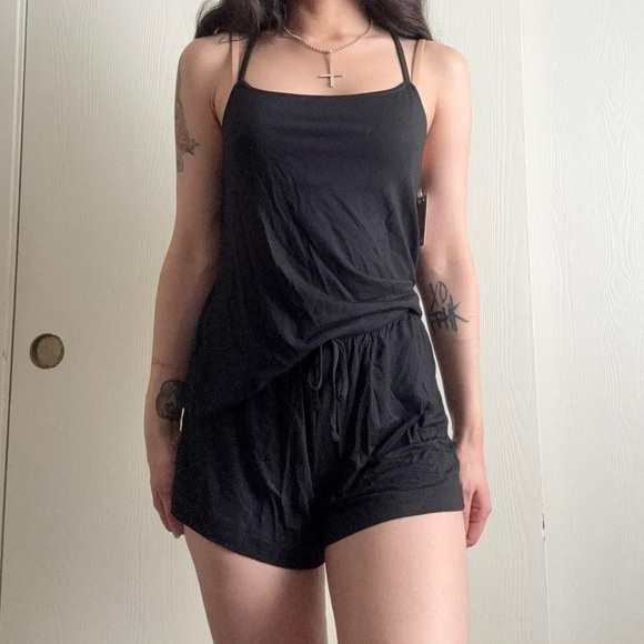 Women's Black Pajama Set - Picture 2 of 8